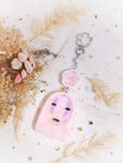 Pink Fading Kaonashi with glowing eyes Charm