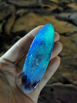 Painted Aurora Barette (Oval)