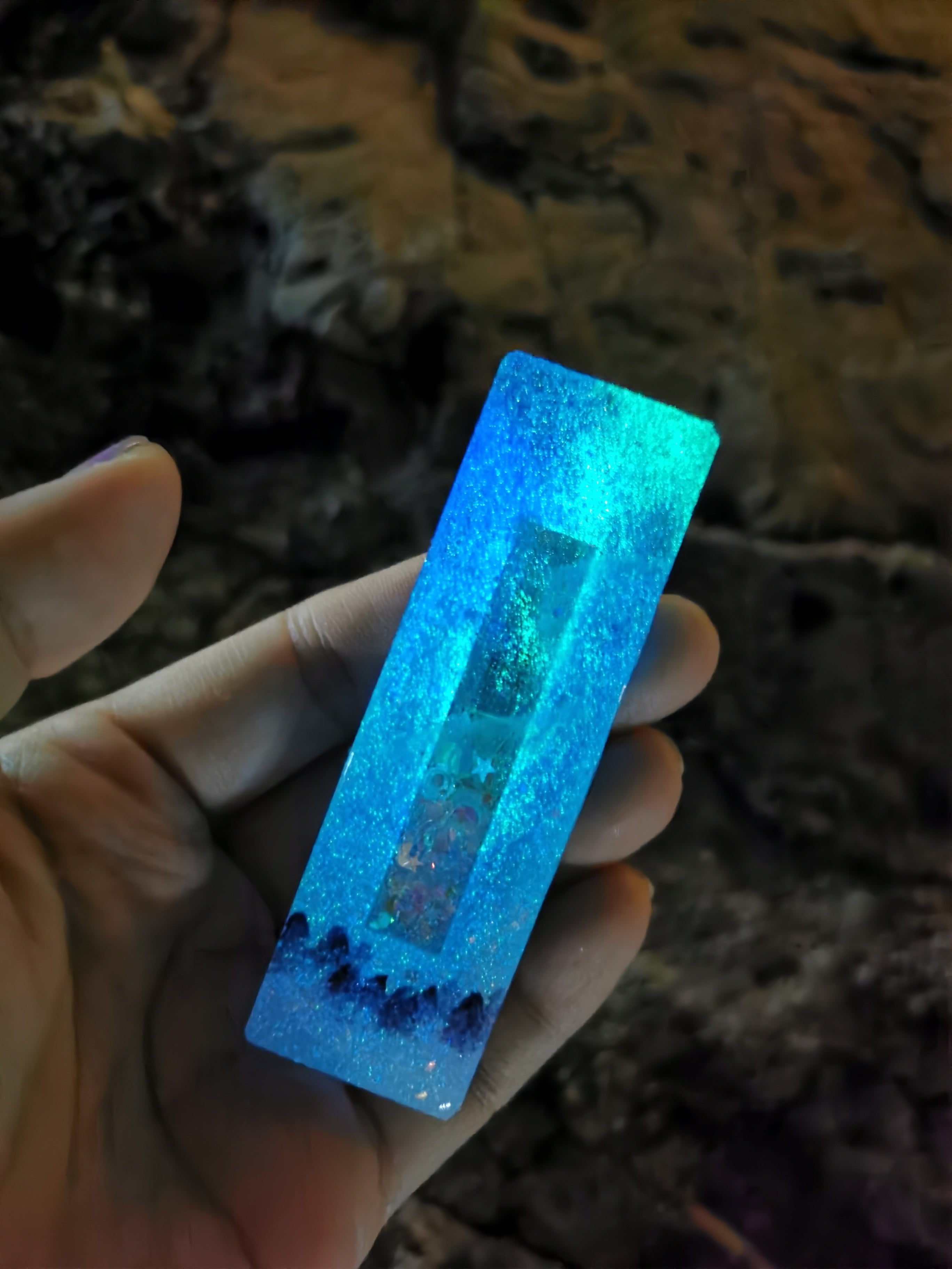 Painted Aurora Barette (Standard Rectangle)