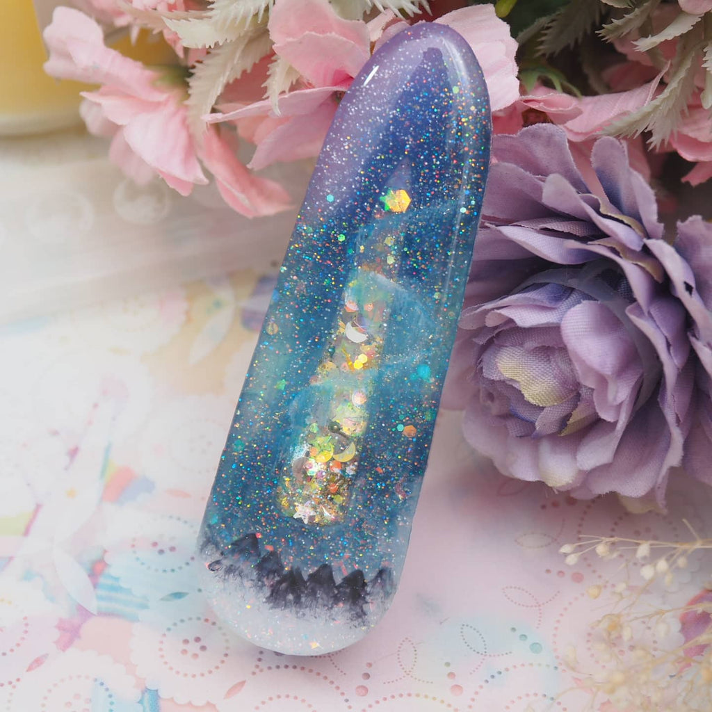 Painted Aurora Barette (Teardrop)