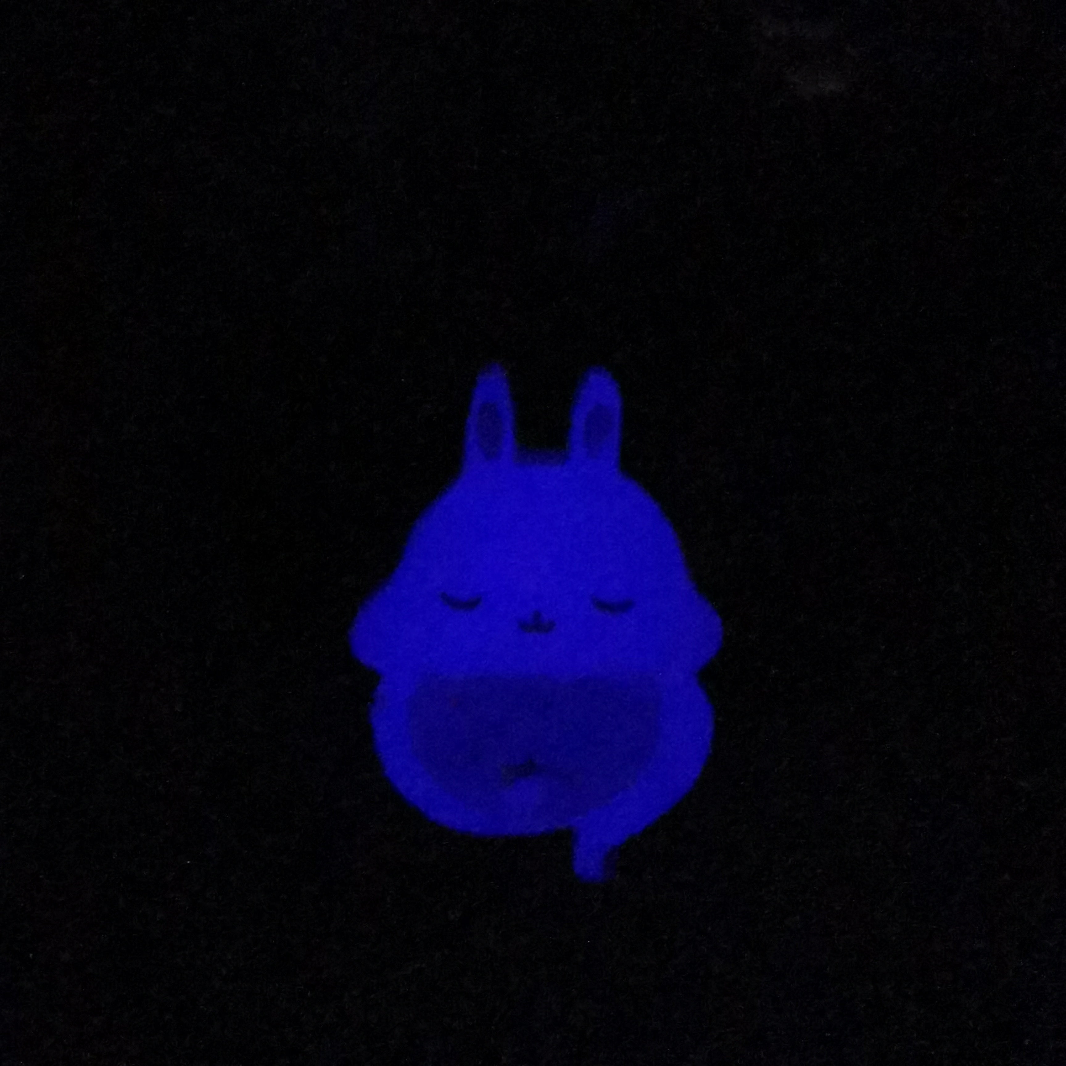 Pink Ghostie Bun Charm with Black Starry Scrunchie (Glows)