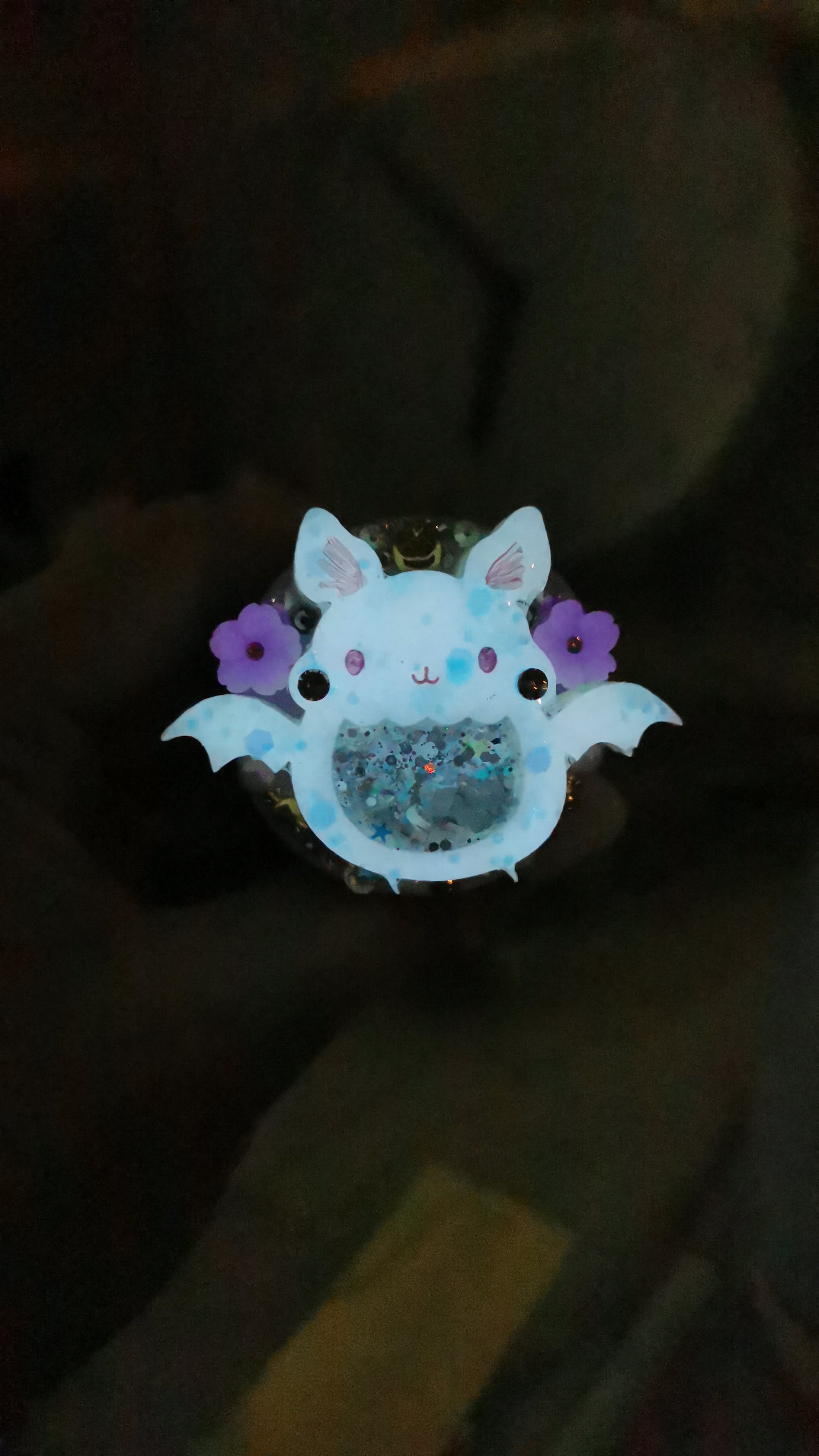 Hazy Grey Froot Bat on Purple Grip (Glows)