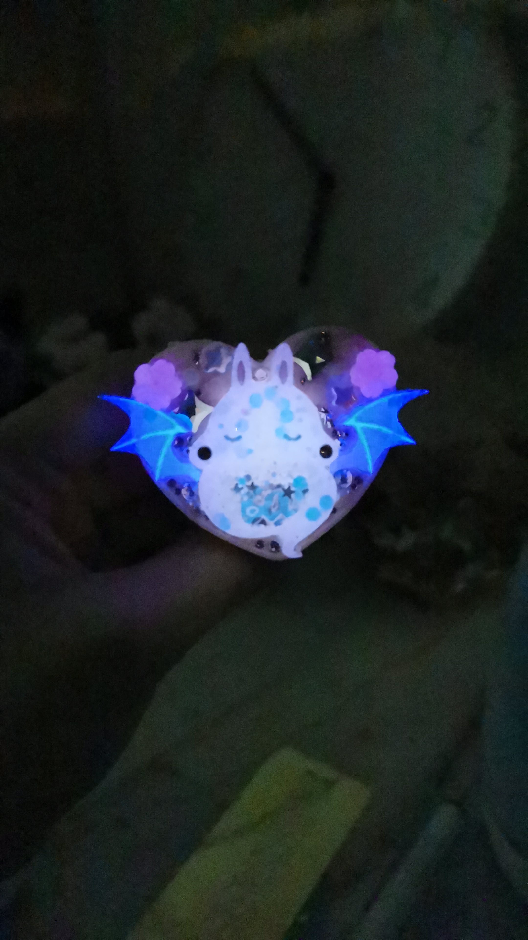 Dreamy Pink Boo Bun on Pink Heart Grip (Glows)