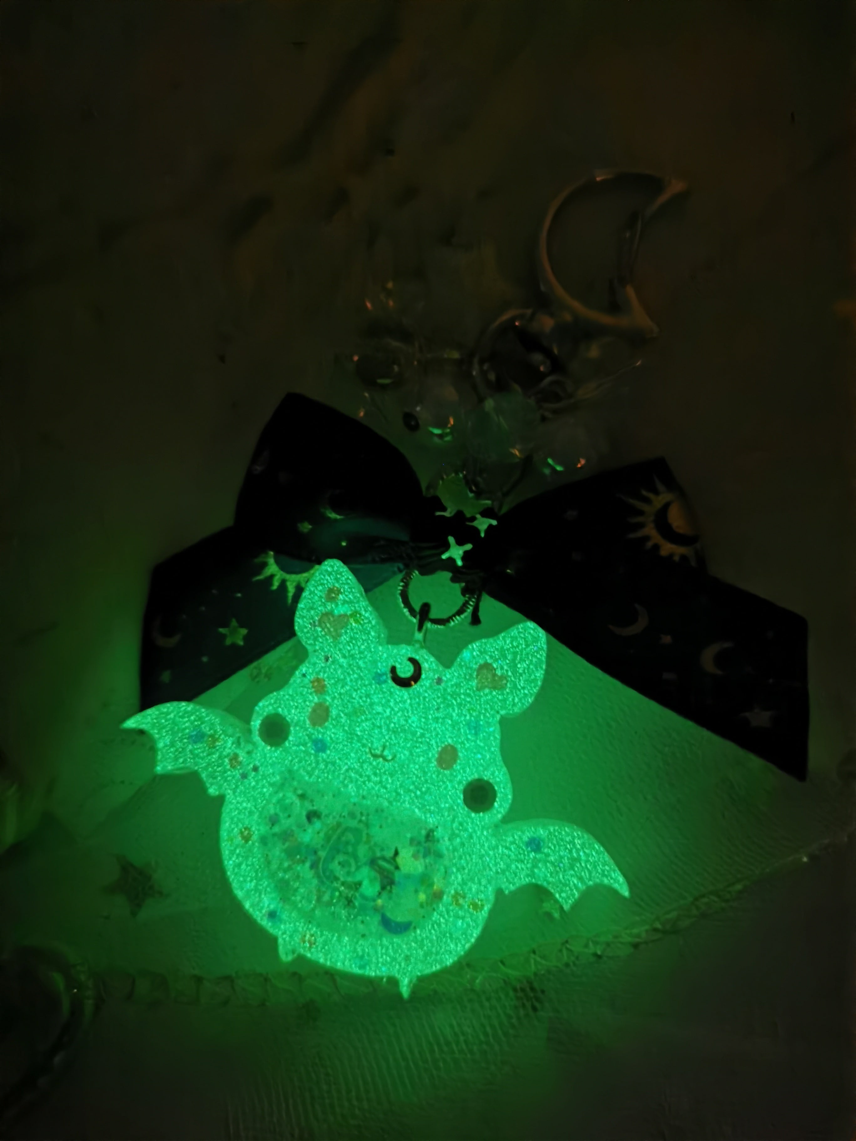 Clear Froot Bat Charm (glows)
