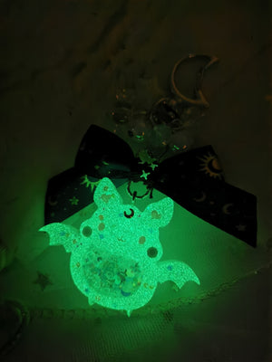 Clear Froot Bat Charm (glows)