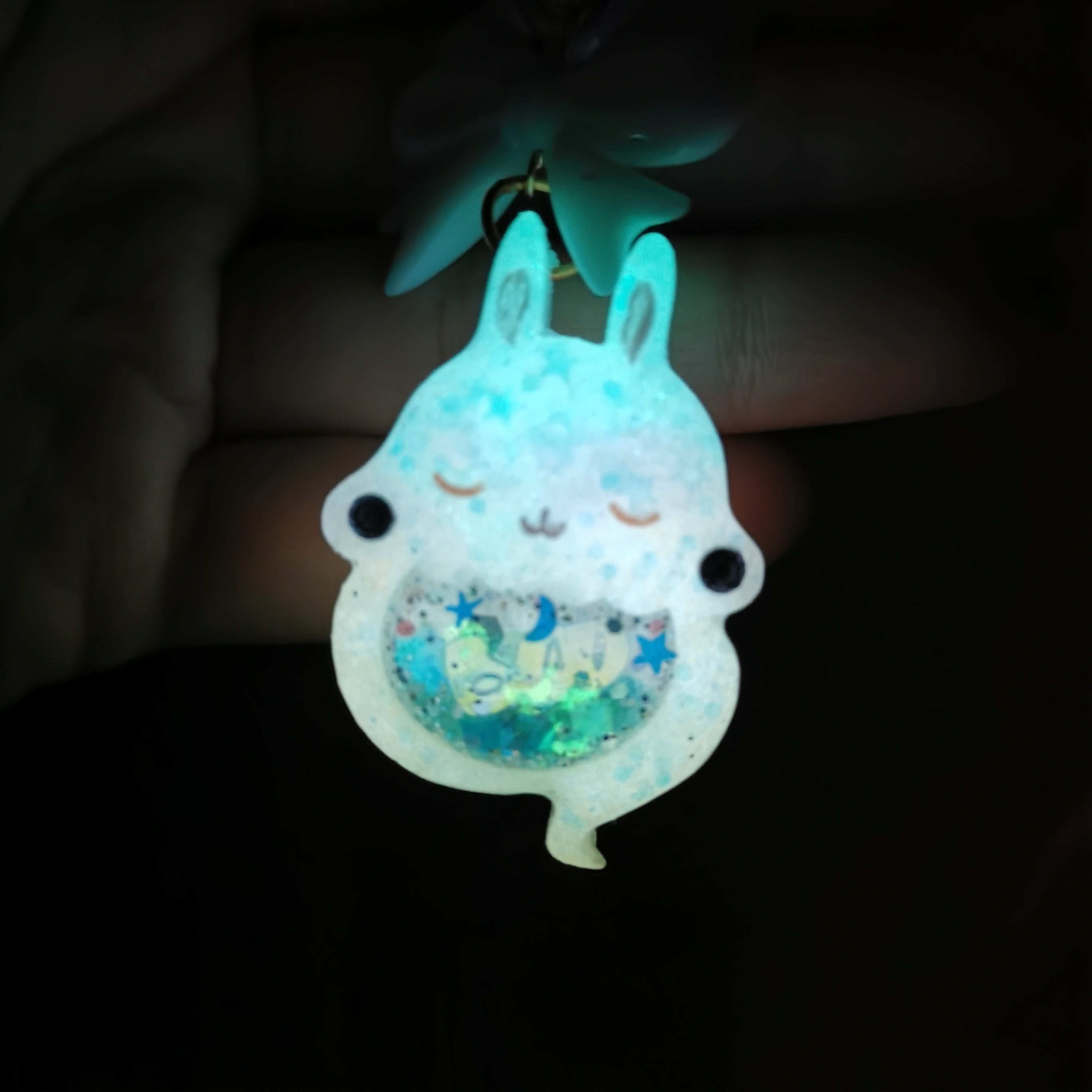 Periwinkle Fade Ghostie Bun Charm