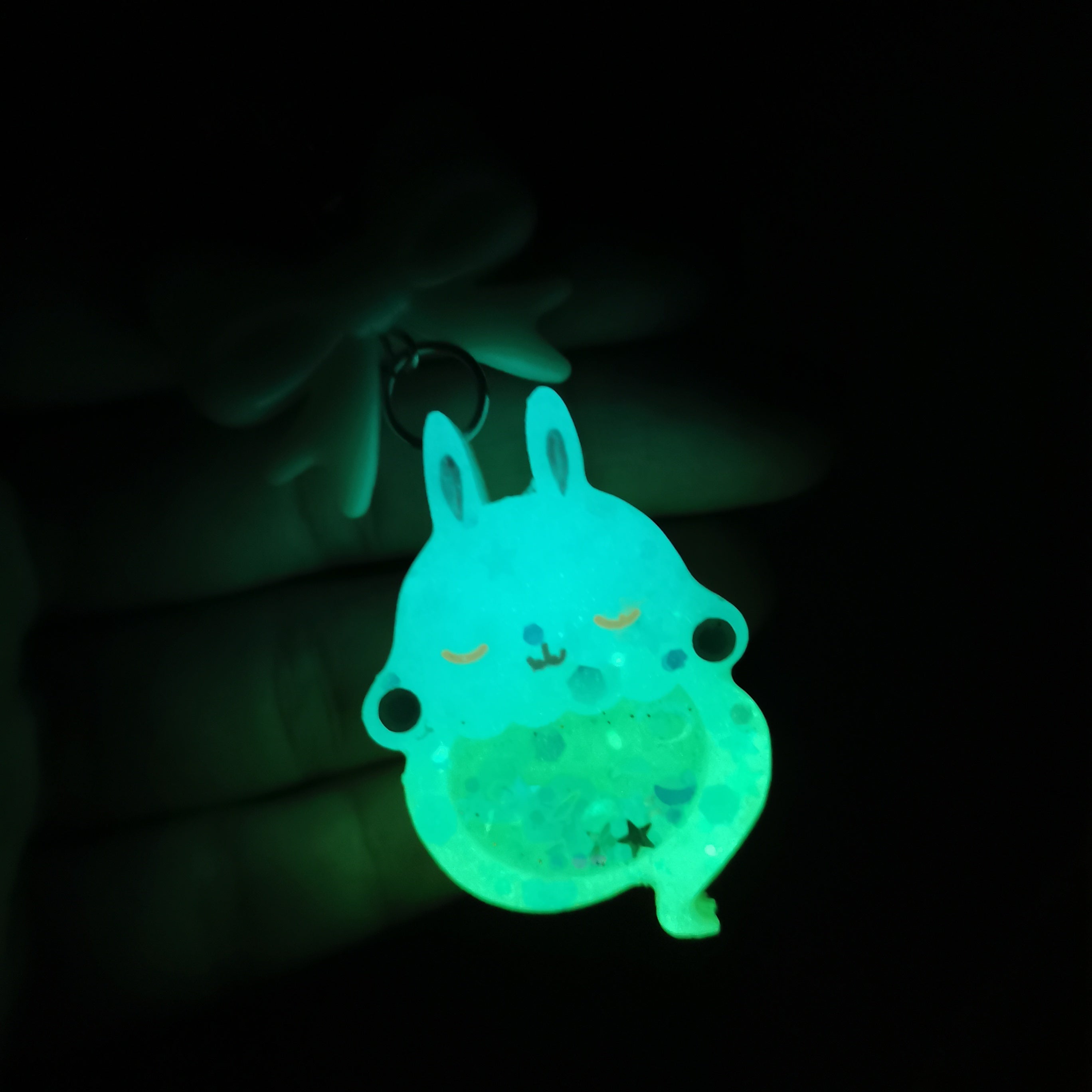 Mint Fade Ghostie Bun Charm