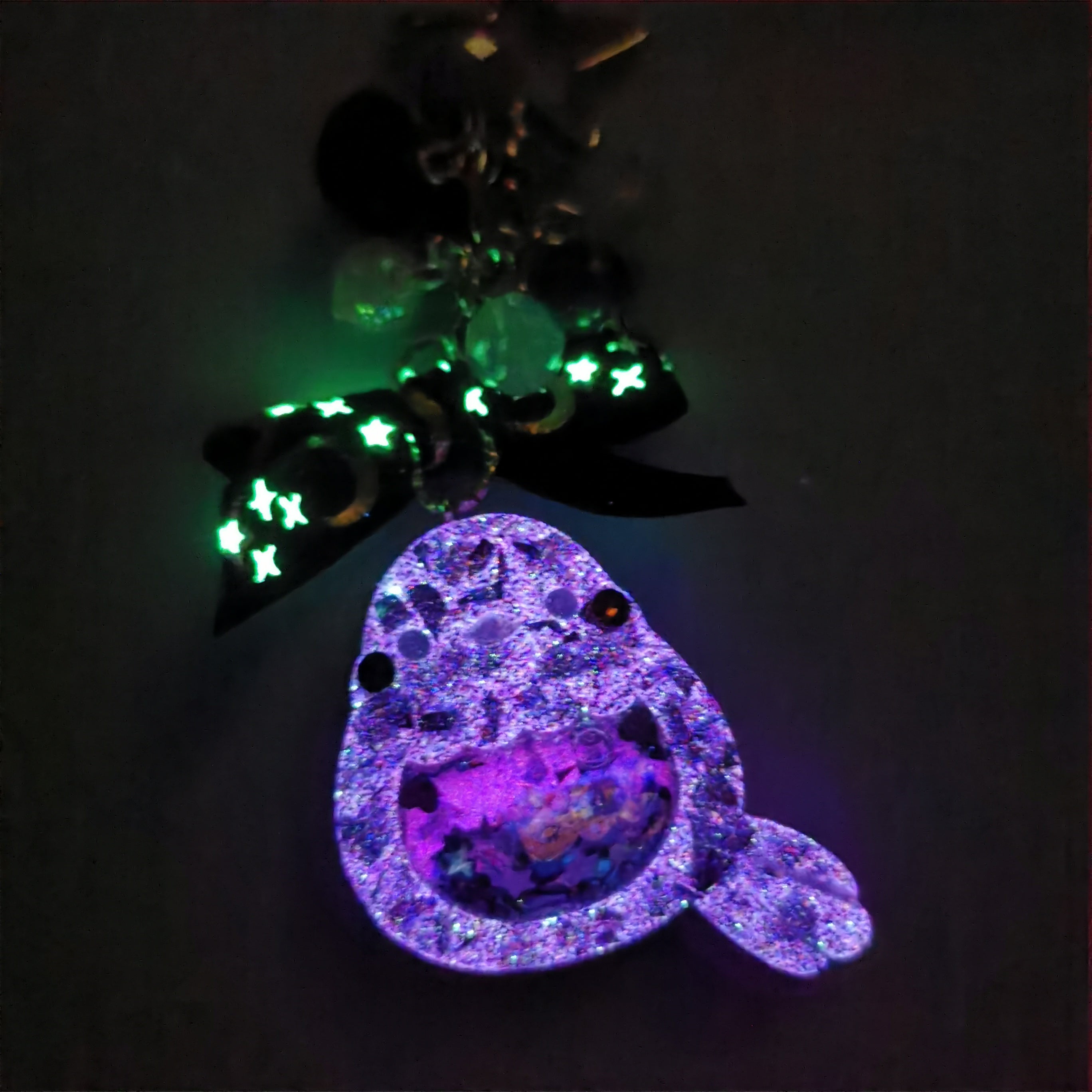 Raven Charm (Silver, Glows)