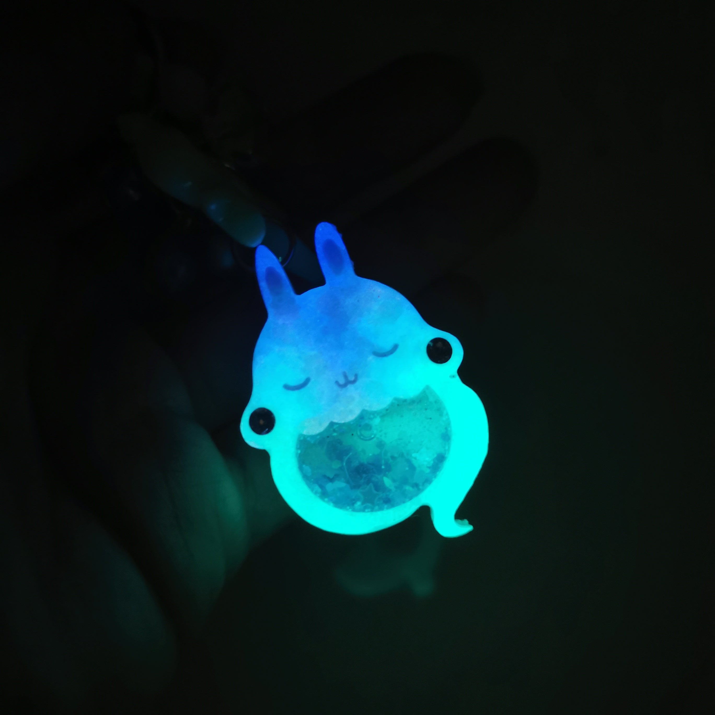 Smokey Blue Ghostie Bun Charm