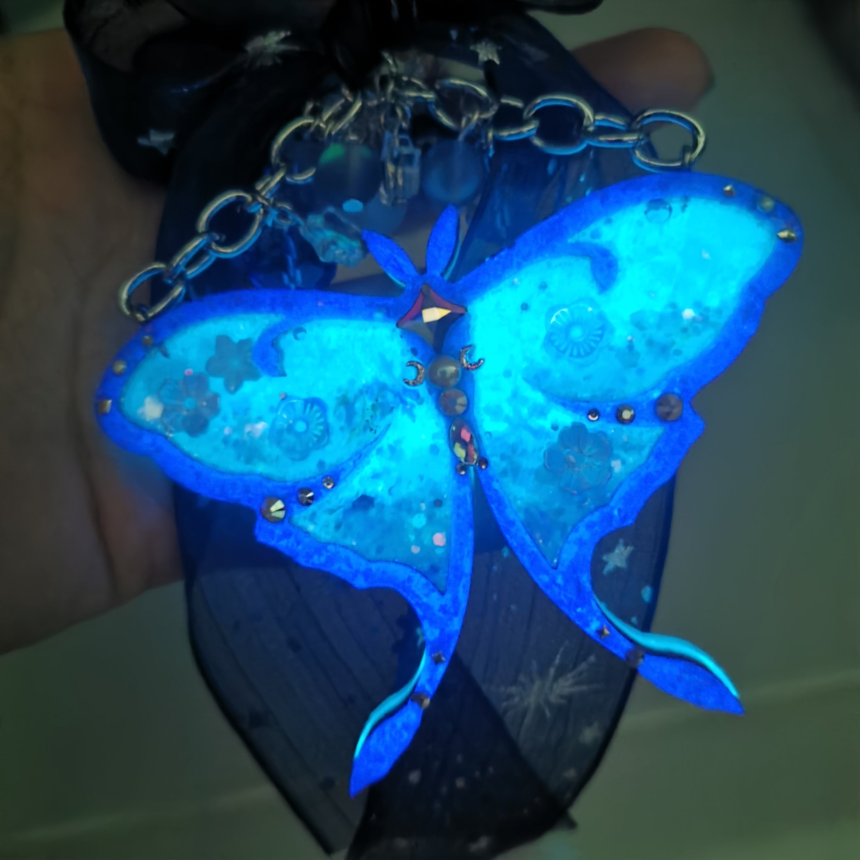 Bejewelled Lepidoptera Luna Moth Charm