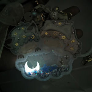 Starlight Twins Chunky Charm (cateye effect)