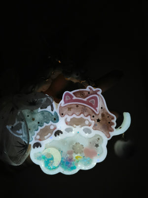 Cat-eye Twin Cats Chunky Charm