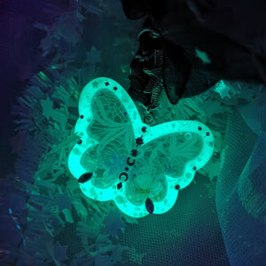 Lace Among the Stars Butterfly with braided chain