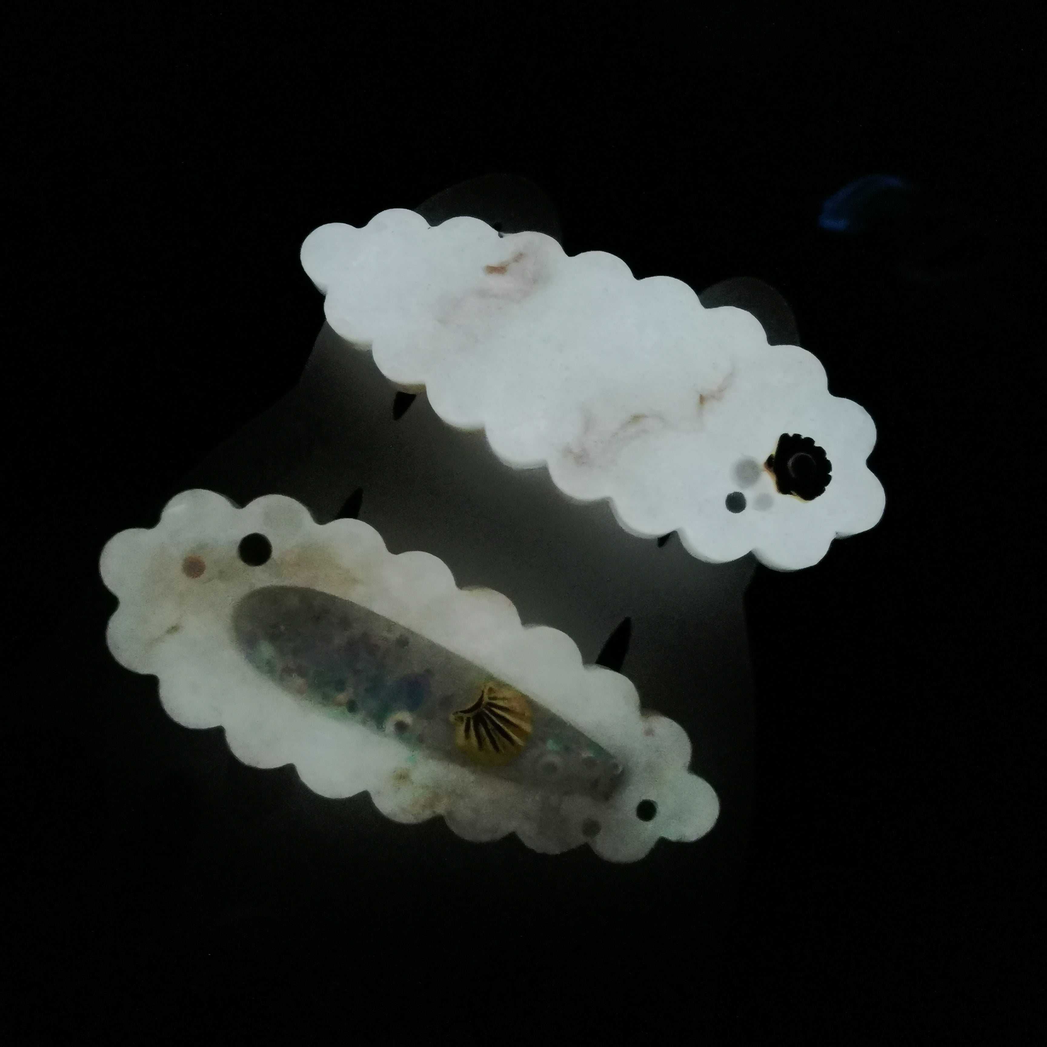Baby Shell Marble Clip Set