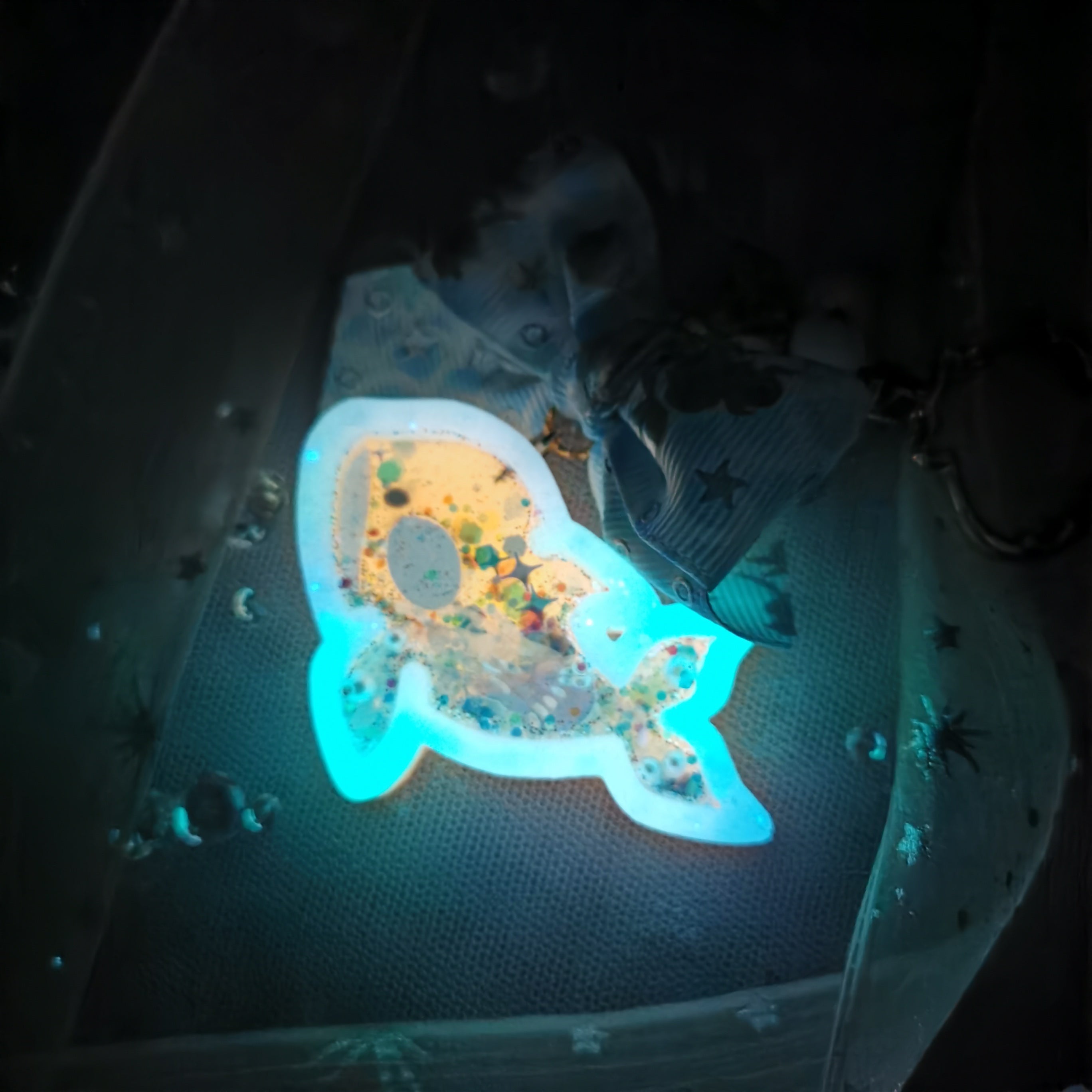 Jade Baby Orca Charm (Glowing)