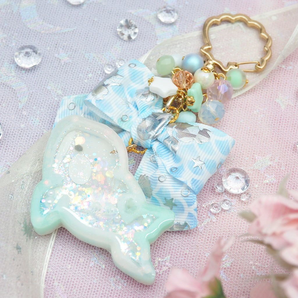 Jade Baby Orca Charm (Glowing)