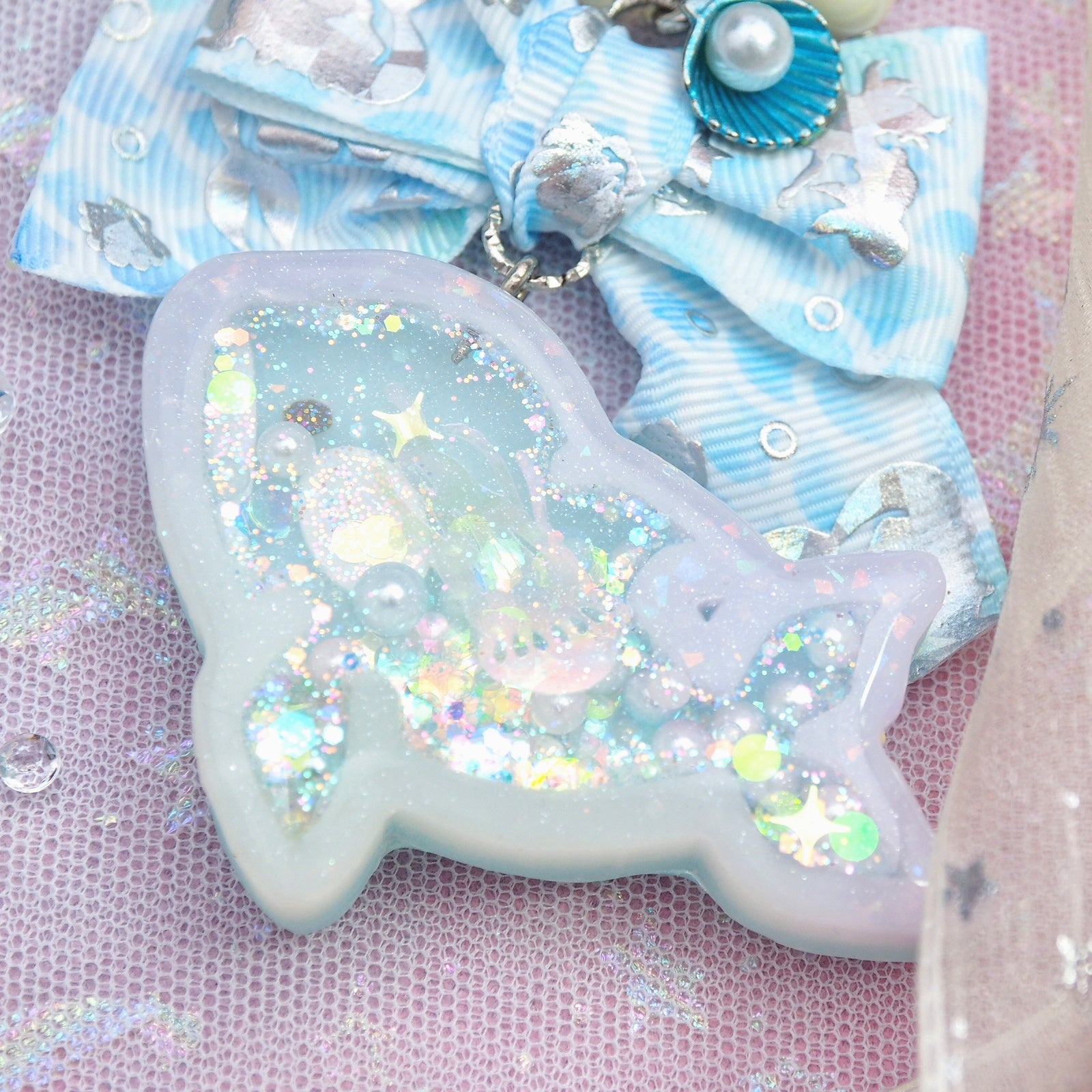 Ultraviolet Baby Orca Charm (Glowing)