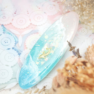 Pink Sand Beaches Shaker Barette (dolphin, oval)