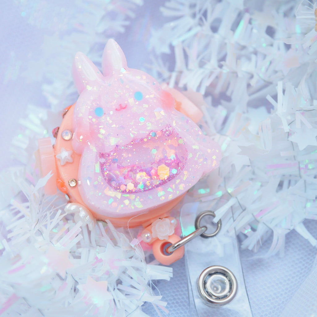 Pink Bunbun Badge Reel