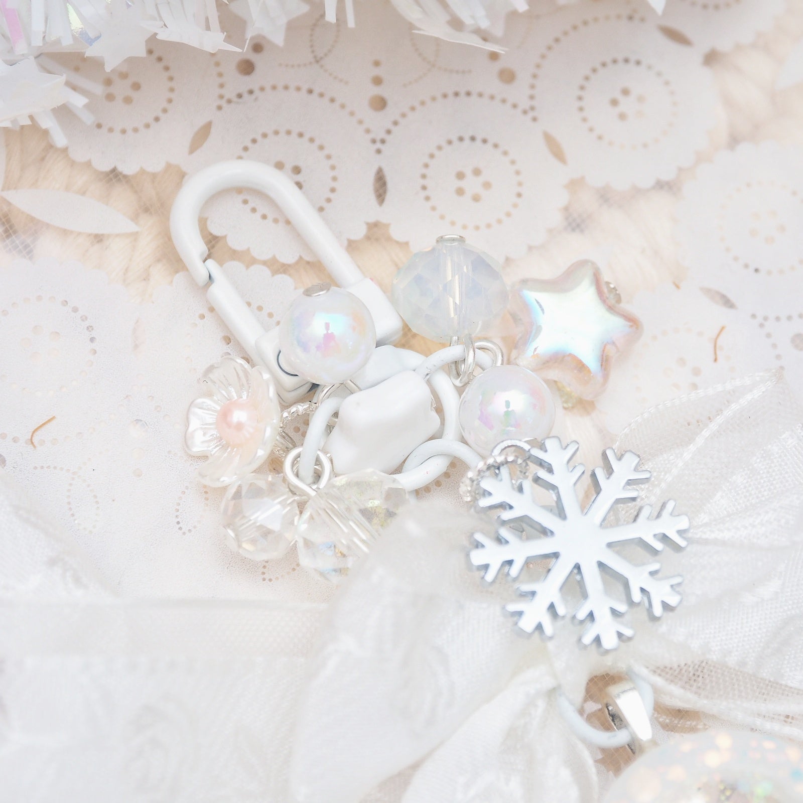 Winter Dove with flocked wing (Luna's exclusive shaker design)