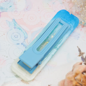 Mediterranean Sea Shaker Barette (dolphin, rounded rectangle)