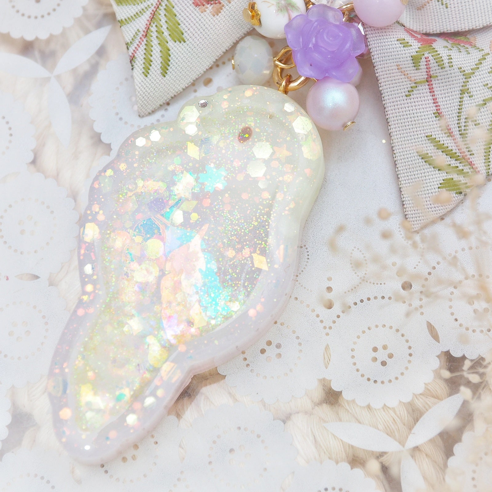 Purple/Yellow Birb Shaker Charm