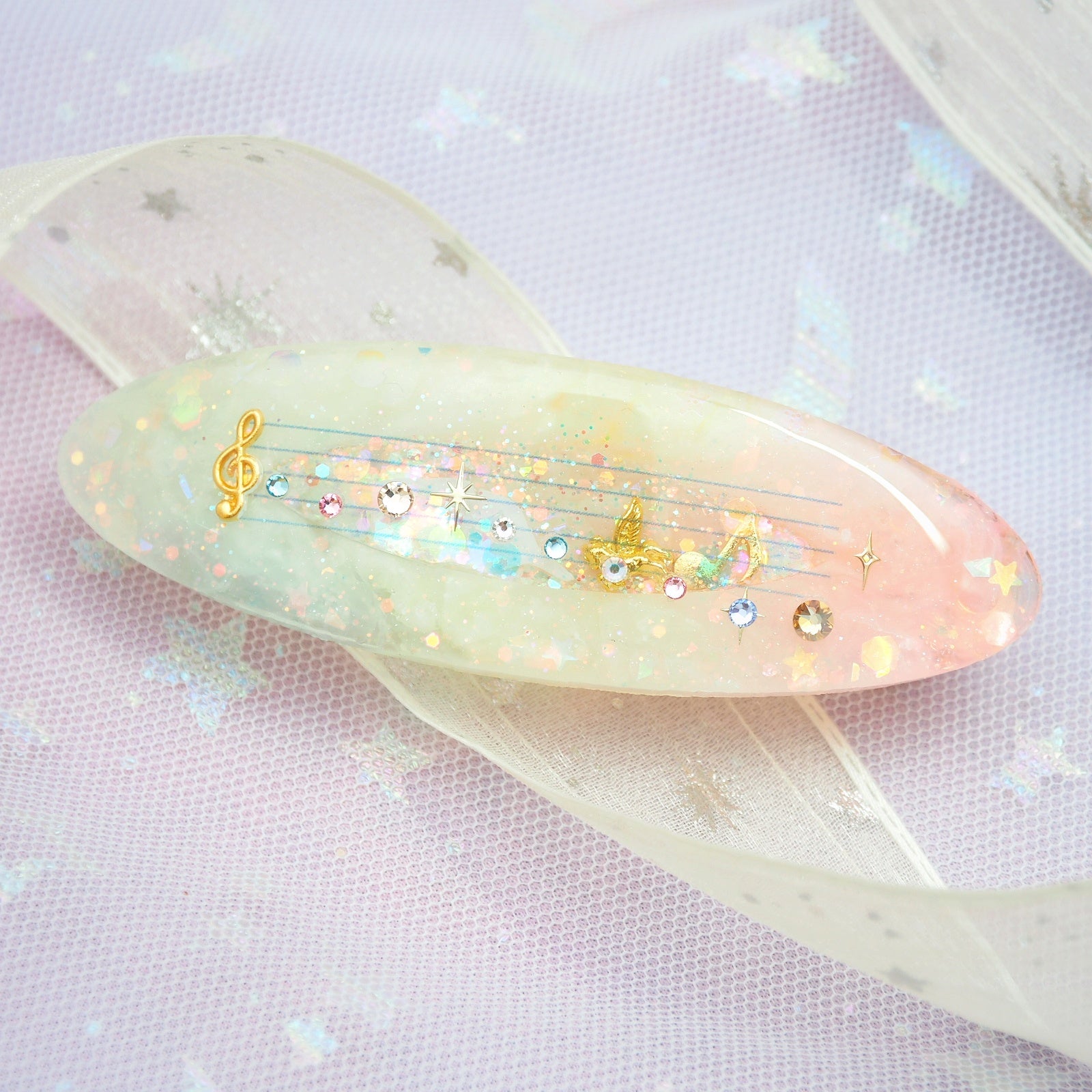 Toccata & Fugue in D Minor Musical barrette (7cm gold clasp)