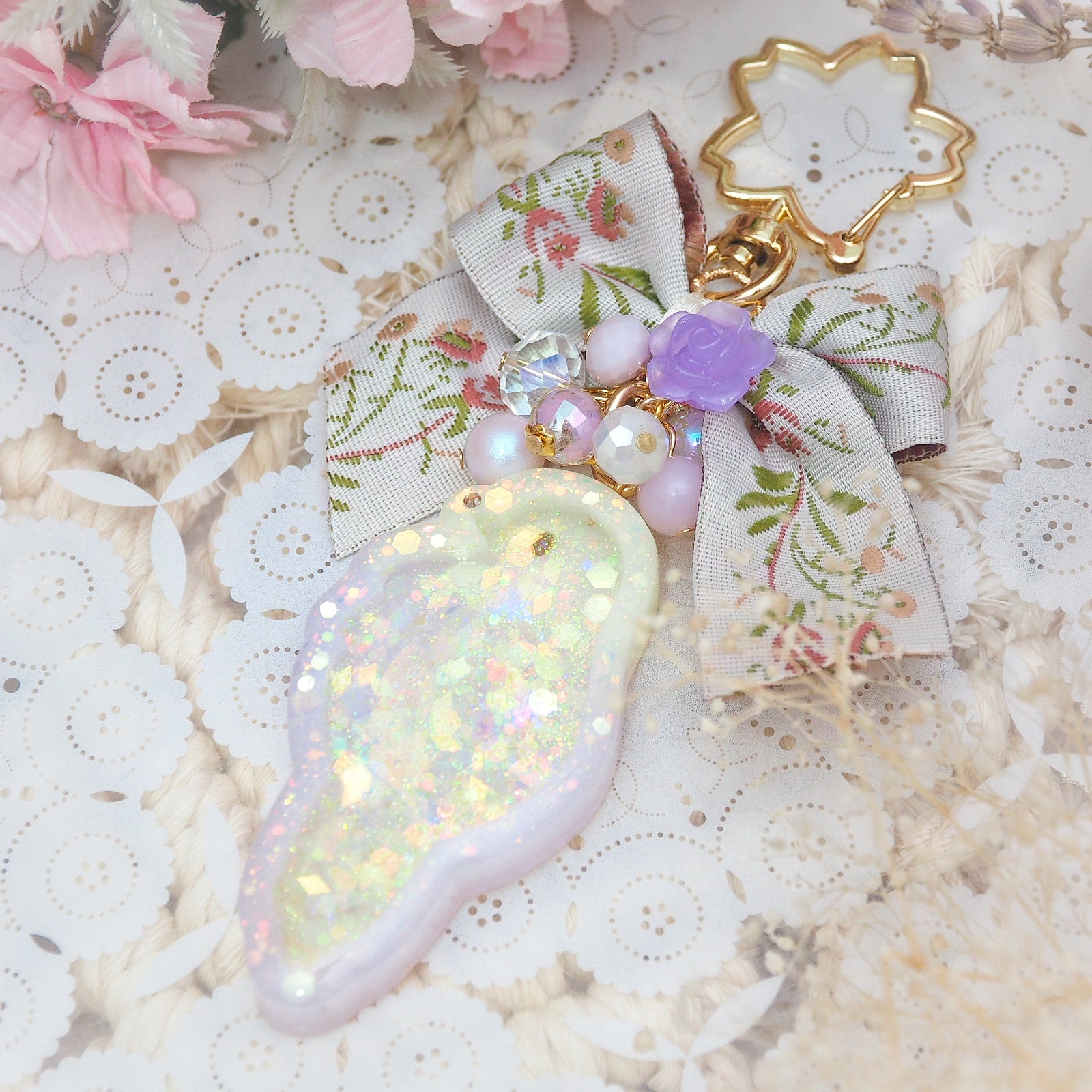 Purple/Yellow Birb Shaker Charm