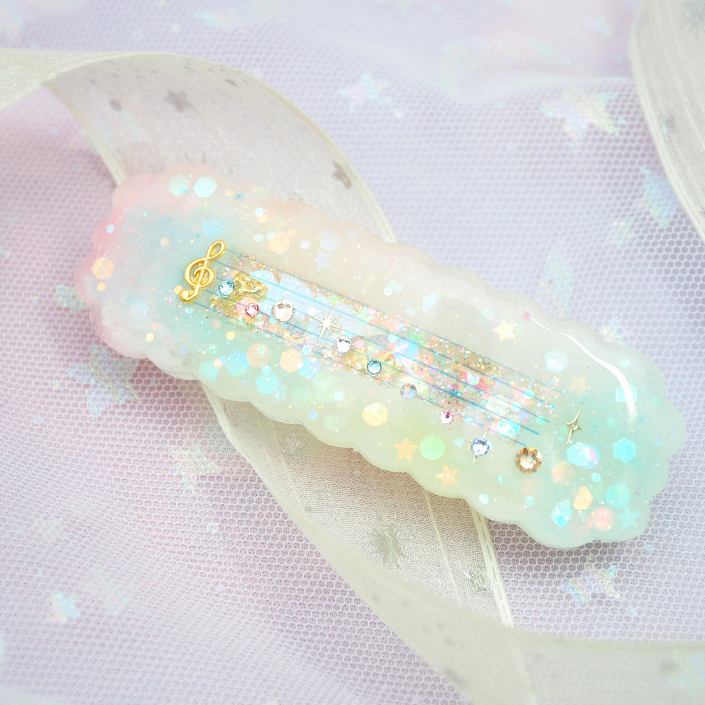 Toccata & Fugue in D Minor Musical barrette (7cm gold clasp)