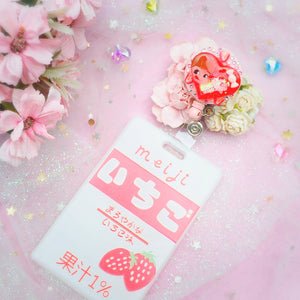 Milky Love Badge Reel with Card Holder
