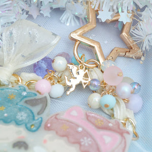 Cat-eye Twin Cats Chunky Charm