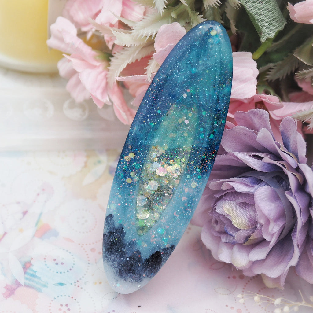 Painted Aurora Barette (Oval)