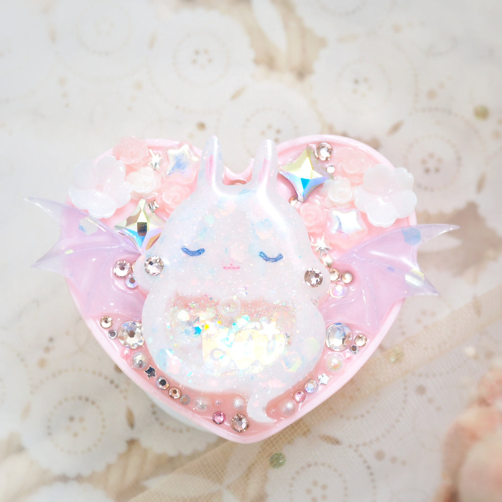 Dreamy Pink Boo Bun on Pink Heart Grip (Glows)