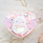 Dreamy Pink Boo Bun on Pink Heart Grip (Glows)