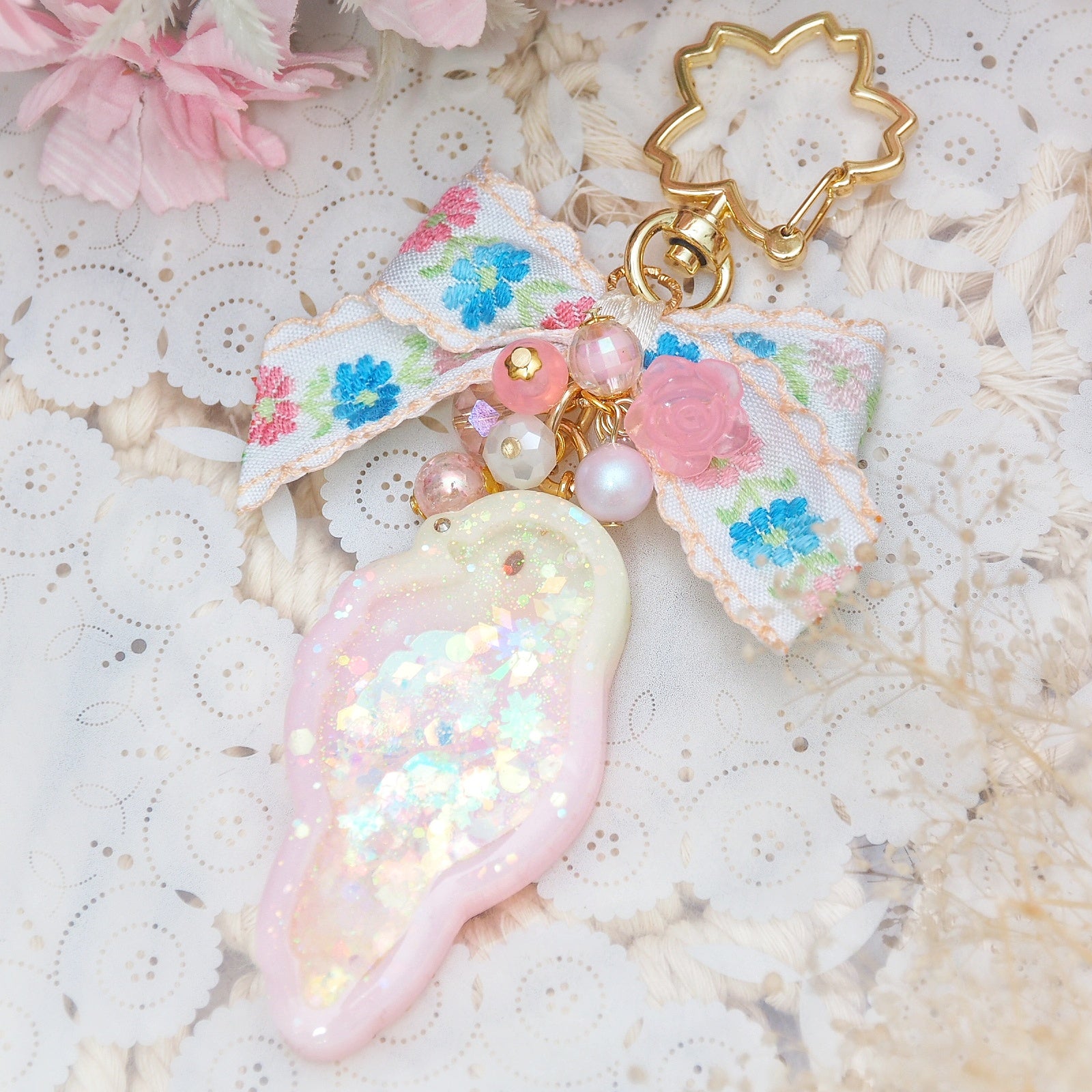 Pink/Yellow Birb Shaker Charm