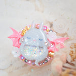 Candy Grey Boo Bun on Pink Grip (Glows)