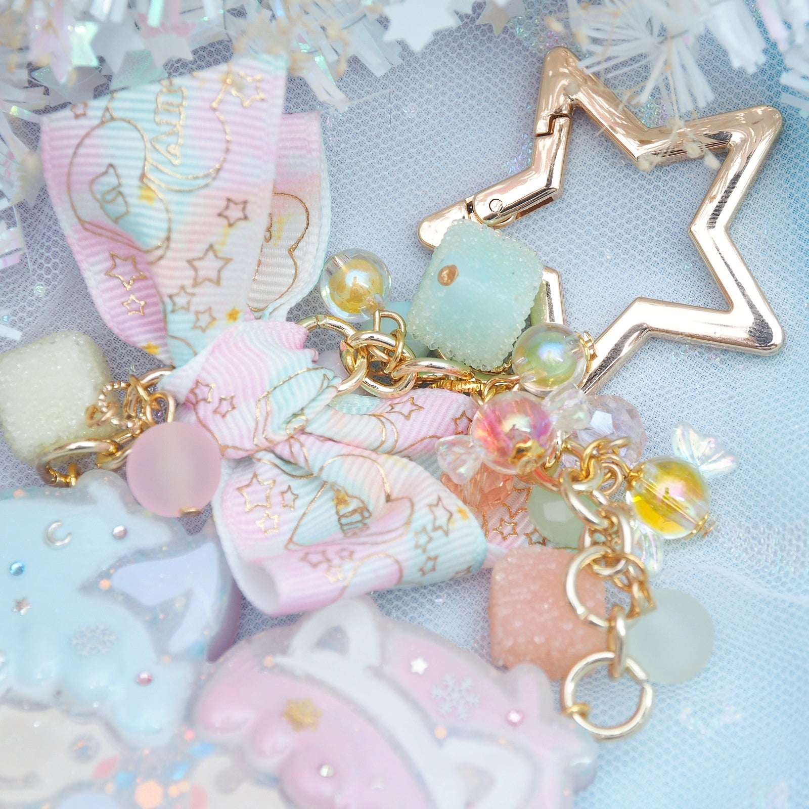 Puffy Twin Cats Chunky Charm