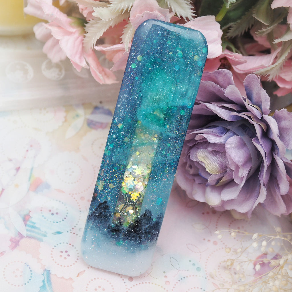 Painted Aurora Barette (Rounded Rectangle)