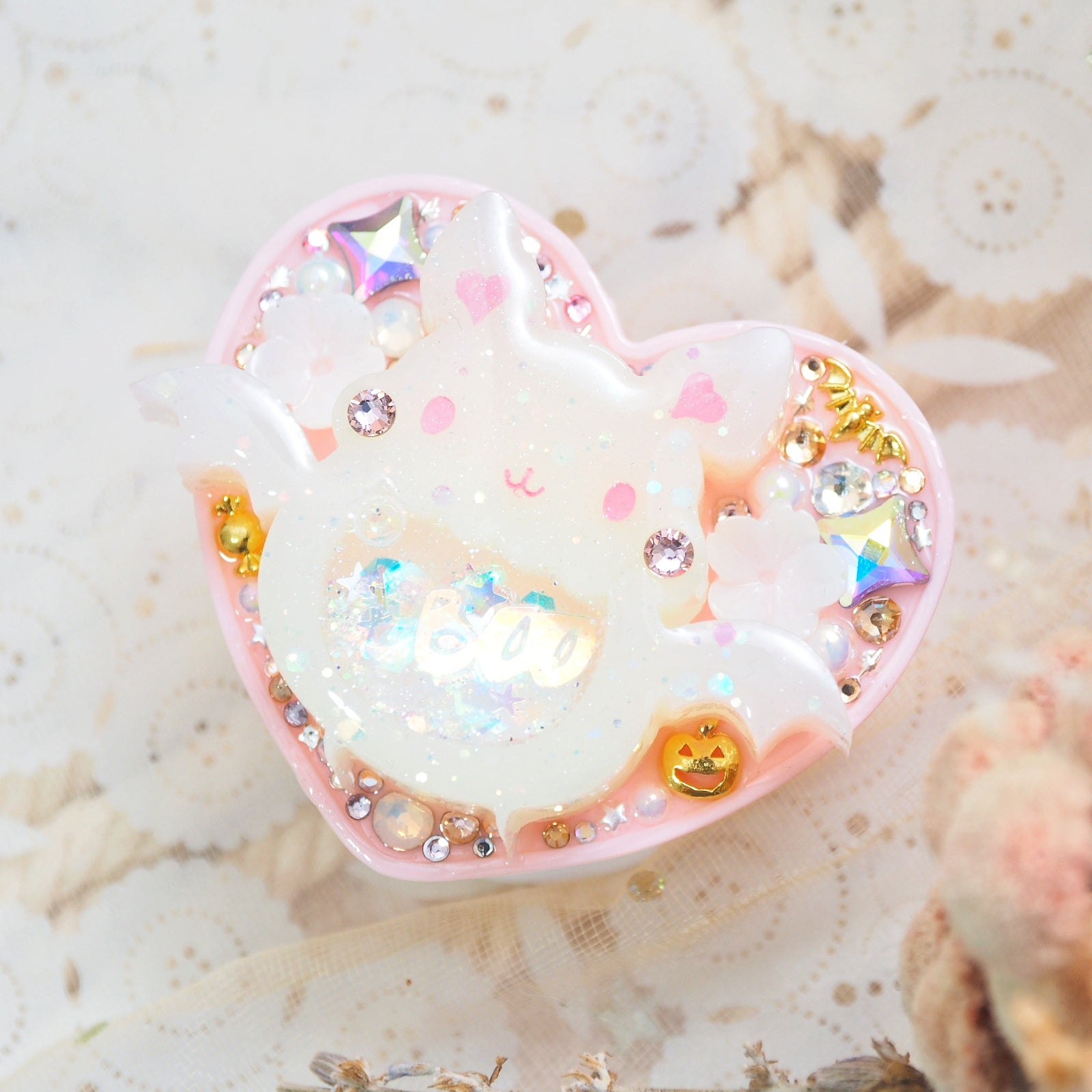 Peachy Froot Bat Heart Grip (Glows)