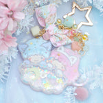 Puffy Twin Cats Chunky Charm