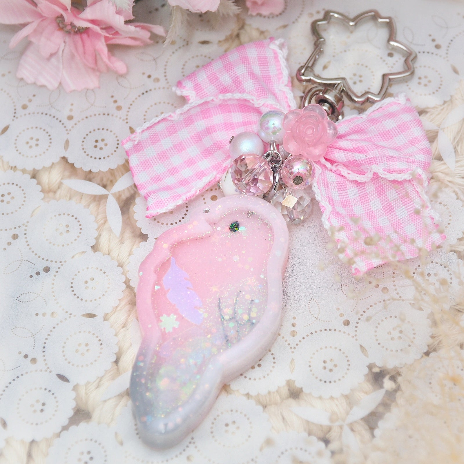 Galah Birb Shaker Charm (crest down)