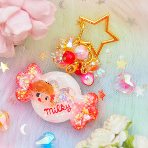 Painted Milky Candy Charm (dry shaker)