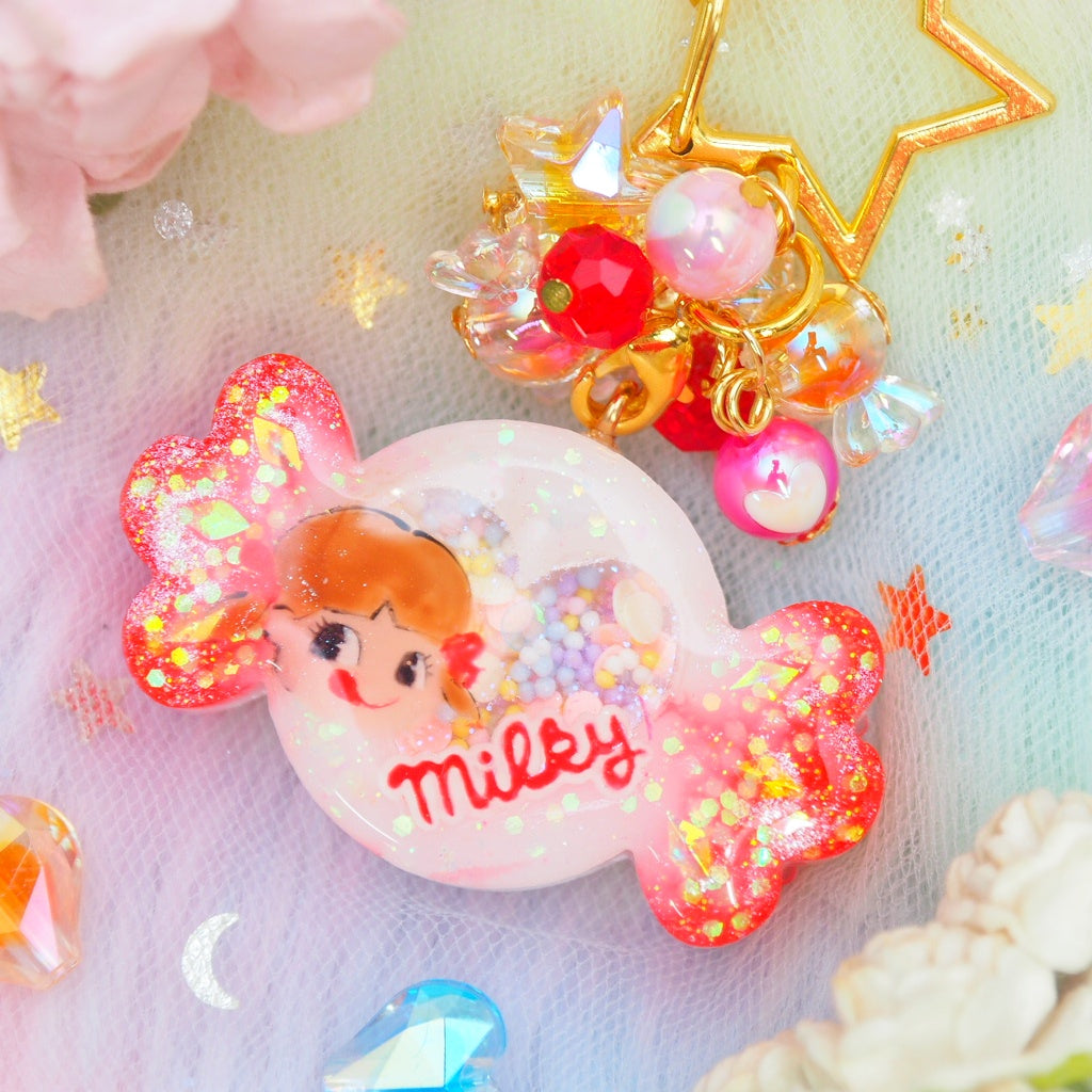 Painted Milky Candy Charm (dry shaker)