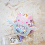 Lavender Grey Froot Bat Badge Reel (glows)