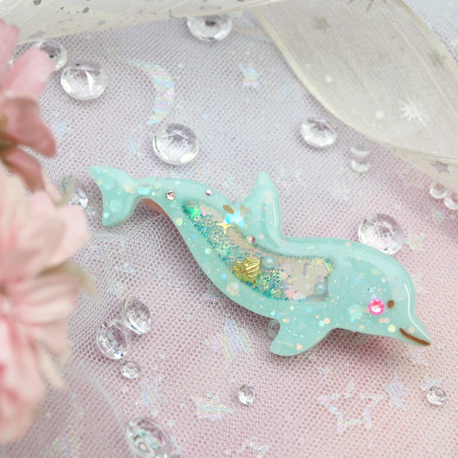 Jade River Dolphin (6cm slim clip)