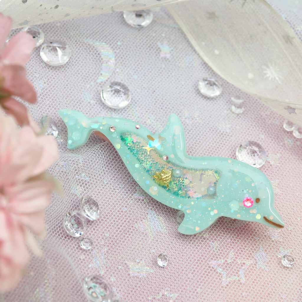 Jade River Dolphin (6cm slim clip)