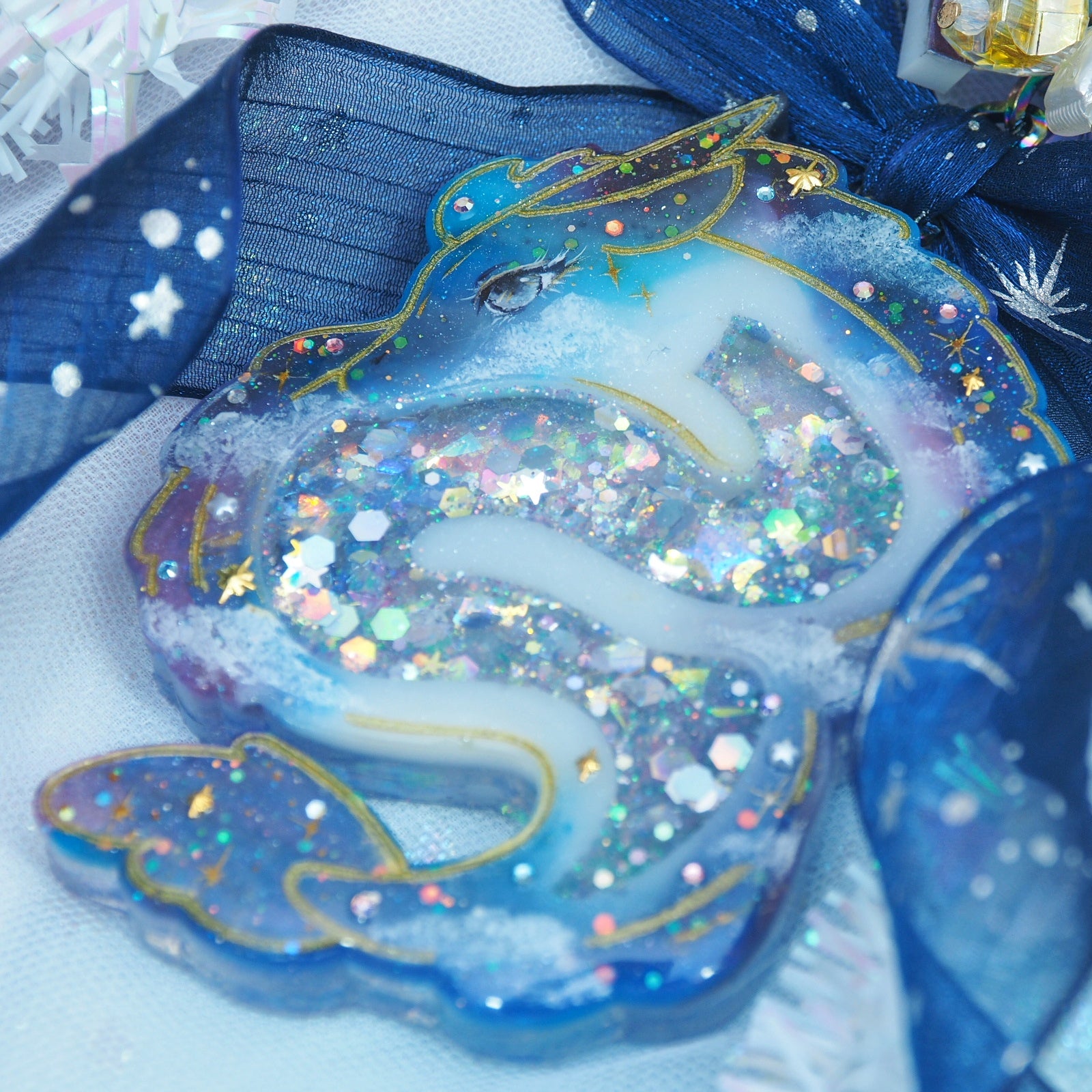 Galactic Dragon Painted Charm