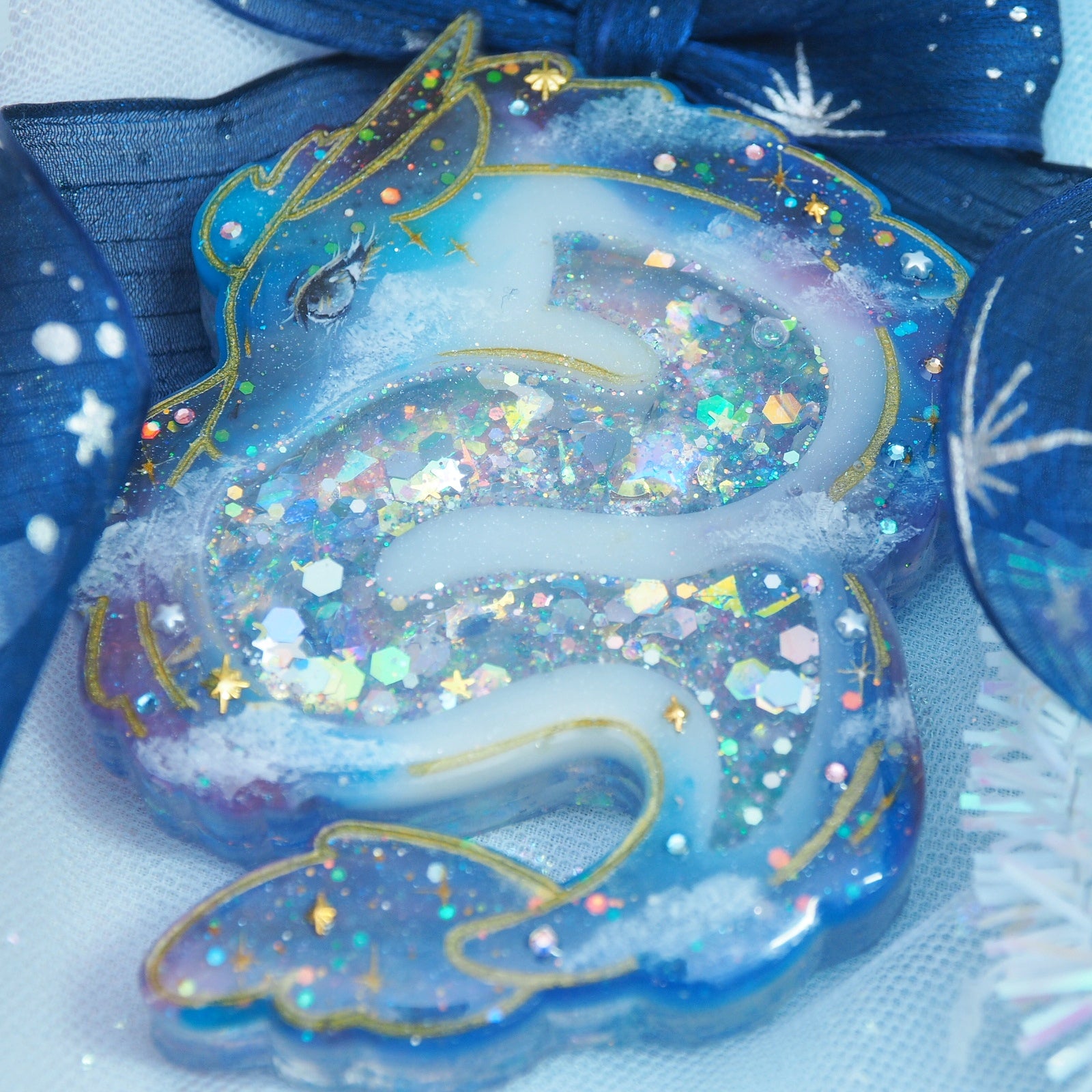 Galactic Dragon Painted Charm