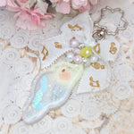 Grey/Yellow Tiel Birb Shaker Charm
