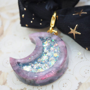 Baby Mars Charm with Black Starry Scrunchie